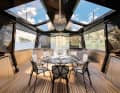 The dining area on board the Wallywhy 100