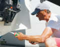 Keep tight: Apply sealing compound and tighten the stainless screws for the transducer firmly