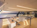 Main deck aft: the dining area with adjoining pool.