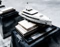 Authentic: The photo shoot took place at the original construction site of "Najiba" at Feadship De Vries in Aalsmeer, the Netherlands.