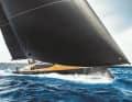 Elegante Linien und ein negativer Steven entsprechen dem Geschmack der Zeit. Die eindrucksvolle Segelfläche, hier dominiert von einem Code-Zero-Vorsegel, lässt sich per Knopfdruck einstellen. „Pink Gin Verde“ ist ein Schiff mit Regattapotenzial
