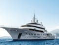 Nice heavyweight: The superstructure of the five-deck boat, which displaces 2164 tonnes, is also made of steel, with the exception of the top deck added by Akyacht.