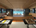 The view of the stern from the glass saloon