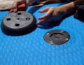 The stable anchorage for the mast base can also be removed for swinging and SUPing