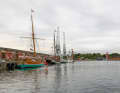 Lübeck's canals are full of old and beautifully restored ships.
