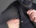 Comfortable access through the front zip, narrower at the hips
