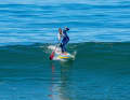 ERROR 1 WHEN PADDLING ON If you paddle on too far behind the breaking zone (impact zone), you will not be able to utilise the thrust of the wave. The step to the tip of the board is often of no use (photos left). The next time you paddle out, you'll be smarter and lurk a few metres further ahead.