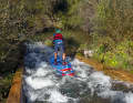 It's easy to transfer at the boat slide, but daredevils are tempted by the slide through the narrow alley.