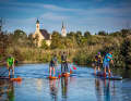 For the photo, we paddle a little way upstream on the Amper.