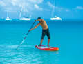 The first measure is to move the paddle blade away from the edge of the board to reach as far to the side as possible