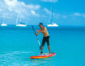 To continue the turn, move the paddle over to the other side...