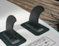 Two easy-to-operate sliding fins.