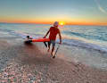 But now let's hurry: the sun is setting, we land on Egremni Beach - and have it all to ourselves.