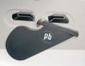 Paddleboard Allround Touring 11'8'' x 32.0'': The fin box is designed in two parts for easier rolling, the fin screw does not have to be threaded into the box, but always remains on the fin with the screw and is only inserted and tightened.