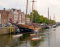 In Lübeck you paddle along the old harbour facilities and historic ships.