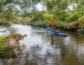 Paddling through green nature, shortly after Nittenau.
