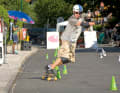Maurus Strobel is world champion in slalom skateboarding.