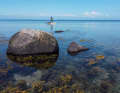 While sailors have to make their way far out in the deep channel, paddlers can enjoy sightseeing right on the shore.