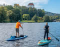 From Nittenau to Ramspau we paddle along one of the most beautiful stretches of the River Regen - Stefling Castle on top of the hill.