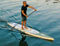 Andy test-driving on flat water.