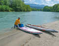 The Drau invites you to take a break on the sandy beach.
