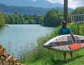 Bequemer Einstieg beim Campingplatz Draufluss in Spittal.