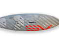 The swallowtail is shortened on one side to allow for tighter top turns