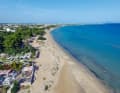 ...and a three kilometre long bay with a sandy beach and shallow water conditions
