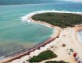 As if created by God for surfers and windsurfers: The small island at the point of Lopata in Croatia, where the waves break and then gently roll along.
