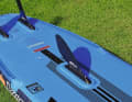 The optional centre fin is important in light winds to keep drift to a minimum.