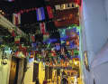 On the road in the brightly lit alleyways of Cartagena.