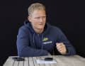 A good laugh - the Dane Sebastian Kornum was part of the illustrious circle of sail testers at NeilPryde.