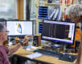 In addition to their work on the water, Renato Morlotti and Philippe Vigneron also spend a lot of time in front of the computer.