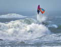 Rocket propulsion: Two days before this picture was taken, Jules Denel was still surfing the fantastic waves at the Aloha Classic on Maui in shorts. After a 24-hour journey, Jules swapped his board shorts for a thick skin at home and headed straight to his home spot of Wissant to chase the storm. The fat North Sea roller probably thought it could give the jetlag-stricken Jules a good thrashing, but he briefly switched on the rocket engine and disappeared.