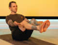 Yoga-Übung Das Boot
