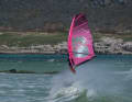 The NeilPryde Atlas feels most at home in the waves, but can also handle choppy water.