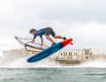 The tow-in final took place right in front of the historic centre of Vieste.
