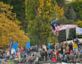 If there was an award for the highest jump of the event, Yentel Caers would definitely get it.