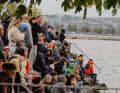 A large crowd gathered at the Tropical Corner Centre to watch the event live.