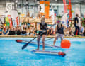 Das neue Wasserbecken in Halle 17