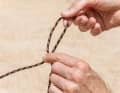 2. fold the loop upwards.