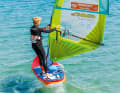 Before the actual luffing, you should move the sail hand on the boom a little forwards towards the mast.