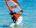 Hold tight with your back hand, hang your body into the sail and shift your weight to your back leg, as the sail draft naturally increases noticeably during the drop. If you keep close hauled during the drop, you will immediately feel your board change direction away from the wind to leeward.