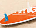 Short fin and a centre fin, or a daggerboard in the centre area - this is what a good children's board looks like
