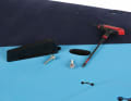 The box for the centre fin can be closed with an adapter; the Torx tool is also used here.