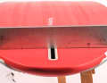 The V in the underwater hull is moderated at the fin.