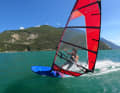 With solid foot pressure, the board glides very well through power jibes.