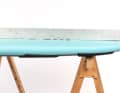 The gliding surface is quite short and shows the most pronounced upturn towards the rear.