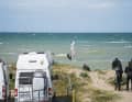 Perfect setup: The spot directly in front of the motorhome or caravan.