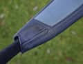 The material is doubled in the mock leg area. Certainly not a disadvantage in case of contact with a foil or fin
